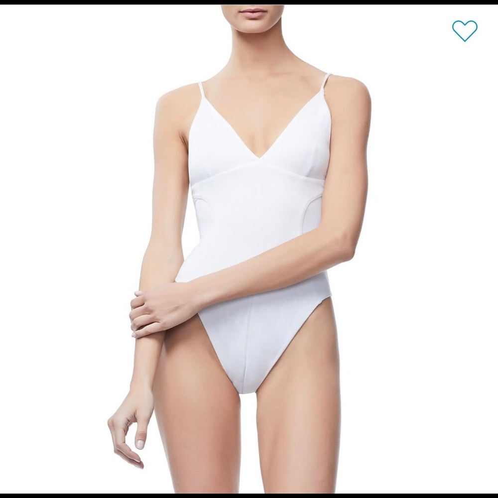 Good American Not So Basic Camisole Bodysuit Whit… - image 3